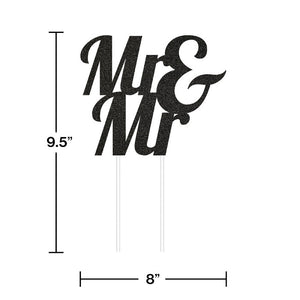 12ct Bulk Mr. and Mr. Cake Toppers