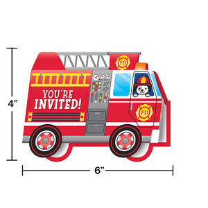 48ct Bulk Fire Truck Invitations