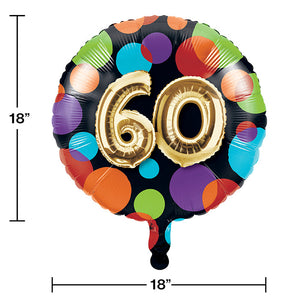 10ct Bulk Balloons 60th Birthday Mylar Balloons
