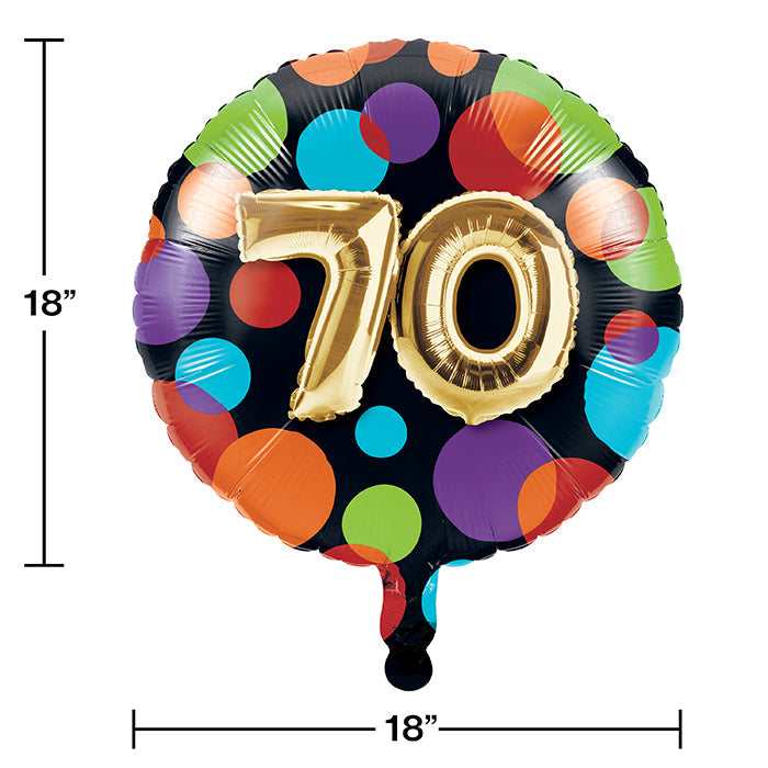 10ct Bulk Balloons 70th Birthday Mylar Balloons