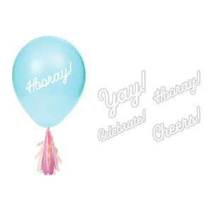 96ct Bulk Iridescent Party Balloons Stickers & Tassels