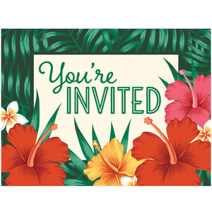 48ct Bulk Tropical Flowers Invitations