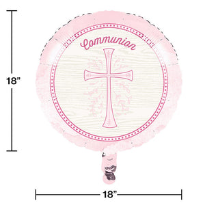 10ct Bulk Divinity Pink Communion Mylar Balloons