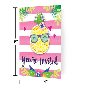 48ct Bulk Pineapple Party Invitations